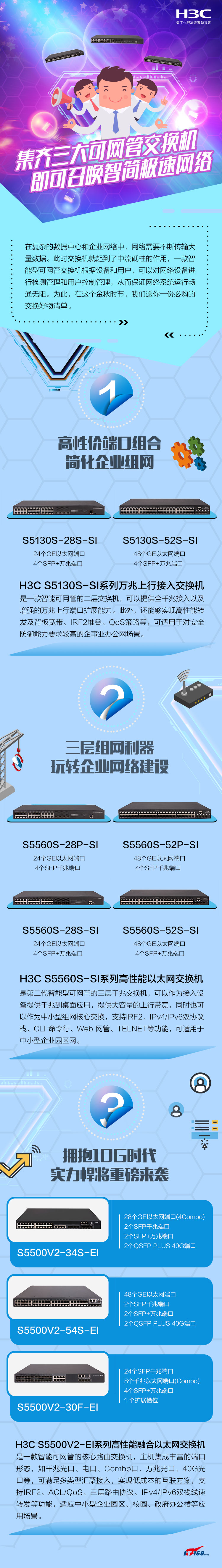 集齐三大可网管交换机 即可召唤智简极速网络