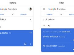 谷歌翻译减少性别歧视  “他”也可以是护士