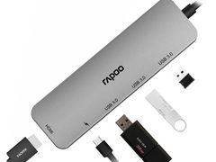 雷柏XD100 USB-C 5口扩展坞分线转换器详解