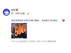 小米入榜世界五百强，雷军难掩激动
