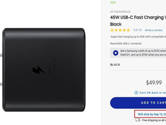 充电器还要单独买？三星上架Galaxy Note 10+ 45W充电器