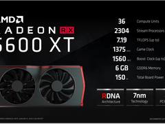 核心规格给力 AMD正式发布Radeon RX 5600 XT显卡