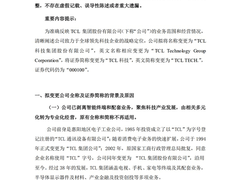 家电企业变身科技公司 TCL集团更名为TCL科技集团