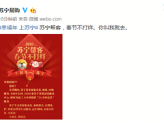苏宁发布春节不打烊通知，静静、老乡、遛娃等成为关键词