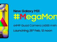 6400万像素四摄像+6000毫安电池 三星在印度推出Galaxy M31