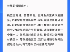 微盟系统崩溃后续：微商城等核心业务已恢复
