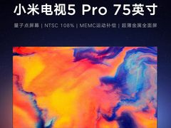 小米电视5 Pro 75英寸首卖：量子点、MEMC技术一应俱全，售价9999元