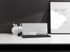 78配列，差旅标配，雷柏E9050G多模无线刀锋键盘视频