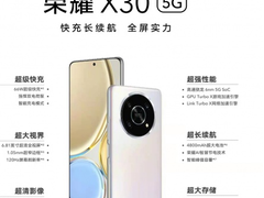 窄边直屏天花板 高品质荣耀X30今日正式开售1499元起