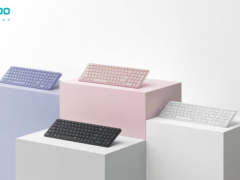 薄至5mm机身，雷柏E9350G多模无线刀锋键盘流行粉详情