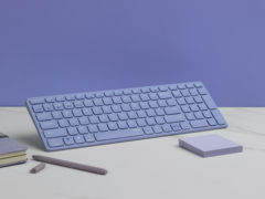 气质狙击，雷柏E9350G多模无线刀锋键盘冷艳紫图赏