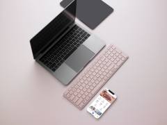 PINK起来，雷柏E9350G多模无线刀锋键盘流行粉