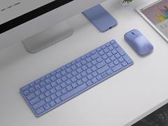雷柏E9350G&M700办公系列多模无线键鼠 冷艳紫，纤薄商务