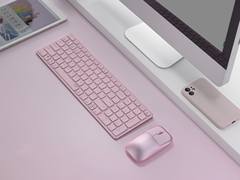 雷柏E9350G&M700办公系列多模无线键鼠 流行粉，精致商务