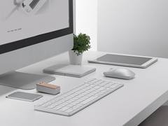 雷柏E9350G&M700办公系列多模无线键鼠 纯简白，高雅商务