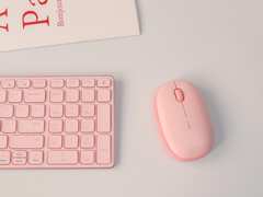 雷柏M650多模无线布丁鼠标图赏：治愈心情的桌面Q萌好物