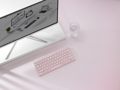 精致办公助手 雷柏E9050G多模无线刀锋键盘流行粉版图赏