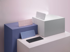 便携桌搭，带“糖分”，雷柏E9050G多模无线刀锋键盘视频