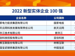 亚信科技入选中国2022新型实体企业100强