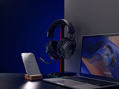 轻型佩戴感 雷柏VH800双模无线RGB游戏耳机图赏