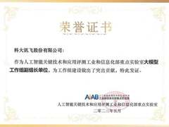 任大模型工作组副组长单位，科大讯飞参编大模型标准体系建设