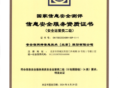 首批！奇安信率先获得国家级安全运营二级资质