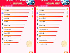 双11战报：索尼全画幅影像设备持续热销，镜头与相机表现亮眼
