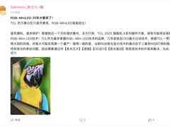 曝TCL明年旗舰沿用万象分区，并搭载RGB-Mini LED技术