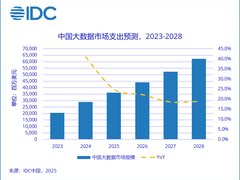 IDC预计，2028年中国大数据总体市场规模将超621亿美元