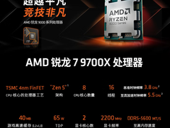 大促爆卖日常也好价！AMD 锐龙7 9700X处理器实力推荐