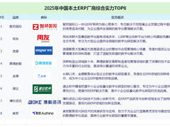 国产ERP崛起！2025年中国本土ERP厂商综合实力TOP8