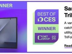 三折叠领衔 三星多款产品获CNET评选Best of CES 2026奖项