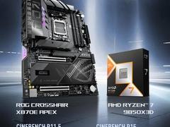 华硕ROG X870E APEX主板助9850X3D创4项超频纪录
