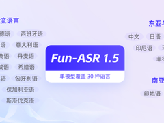 阿里通义 Fun-ASR1.5 语音识别大模型发布：覆盖 30 国语言及中文七大方言